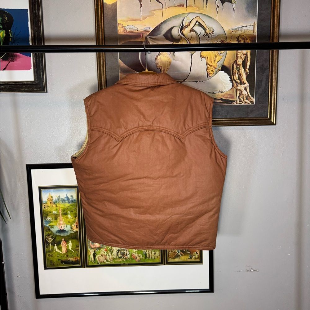Vintage Natural High Brown Down Puffer Vest - Picture 2 of 8